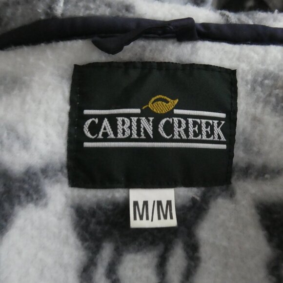 Vintage | CABIN CREEK | medium | Hooded Fleece Anorak Zip-Up Jacket - Picture 16 of 16